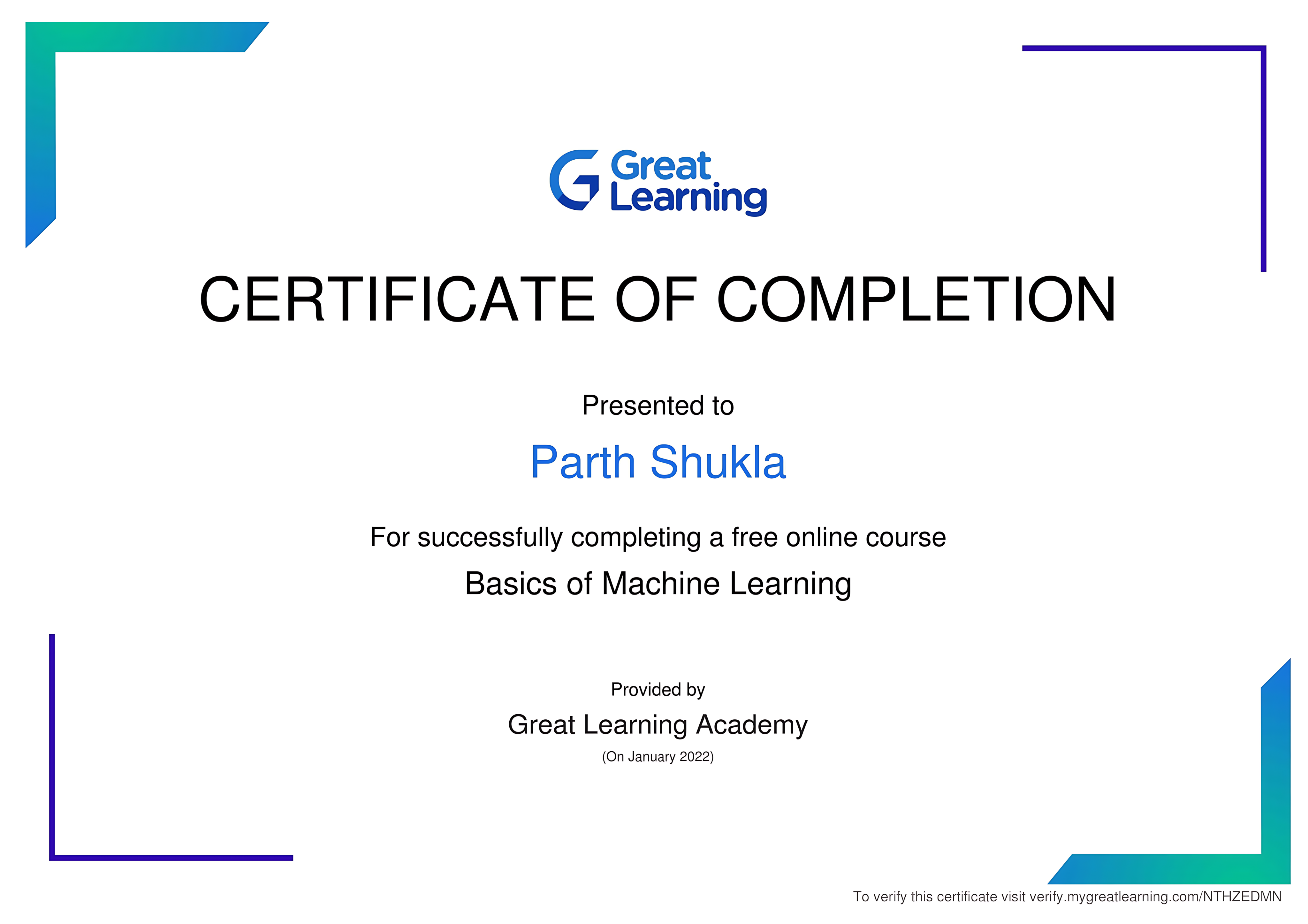 Basics of ML – Great Learning